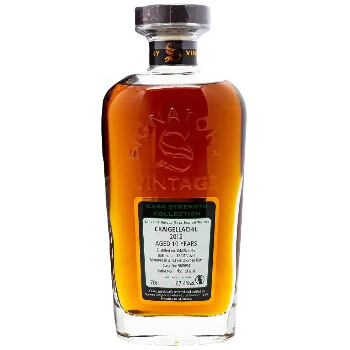 Craigellachie 10 Years Old 2012 Cask Strength Collection Signatory Vintage 900694