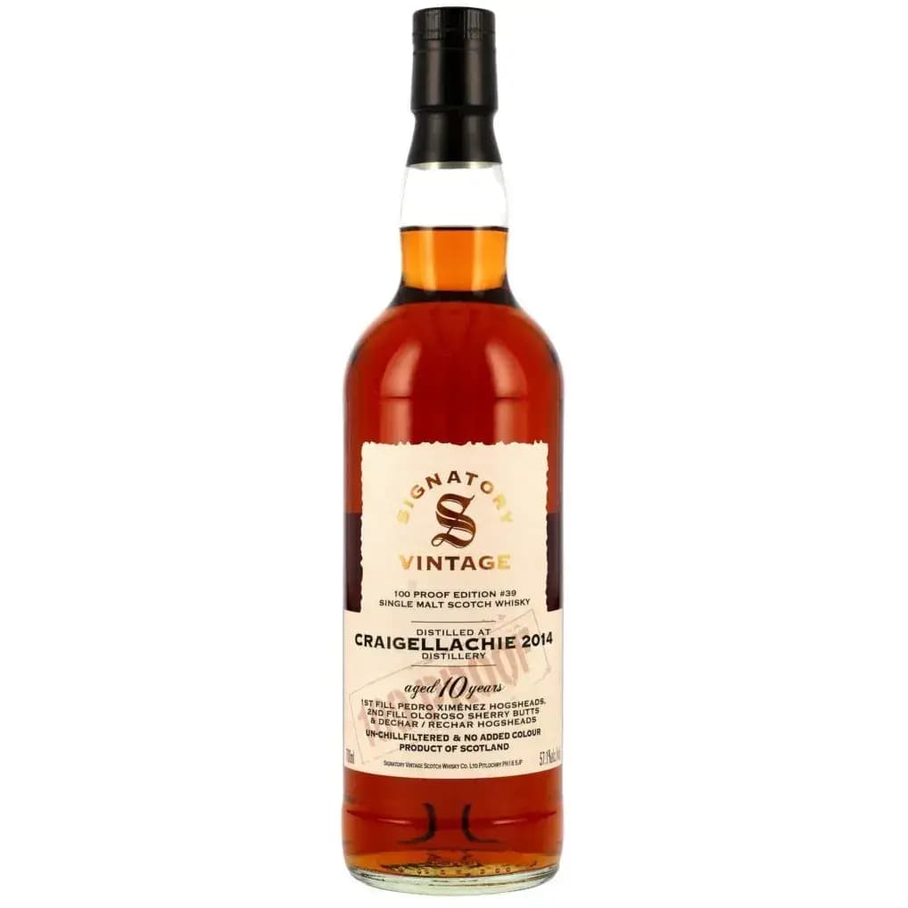 Craigellachie 10 Years Old 2014/2025 Signatory Vintage 100 Proof Edition #39