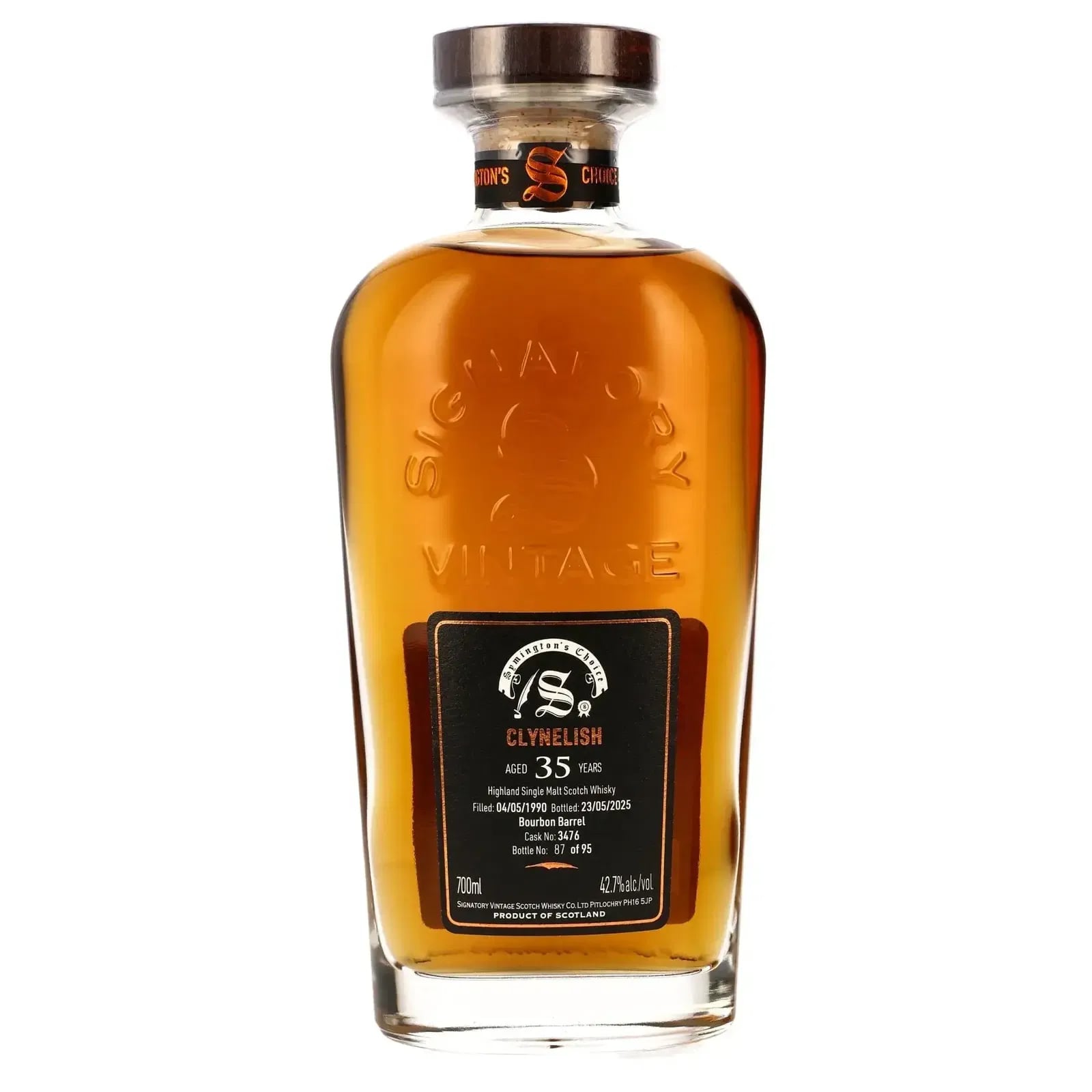 Clynelish 35 Years Old 1990 Cask Strength Collection Symington’s Choice Signatory Vintage 3476
