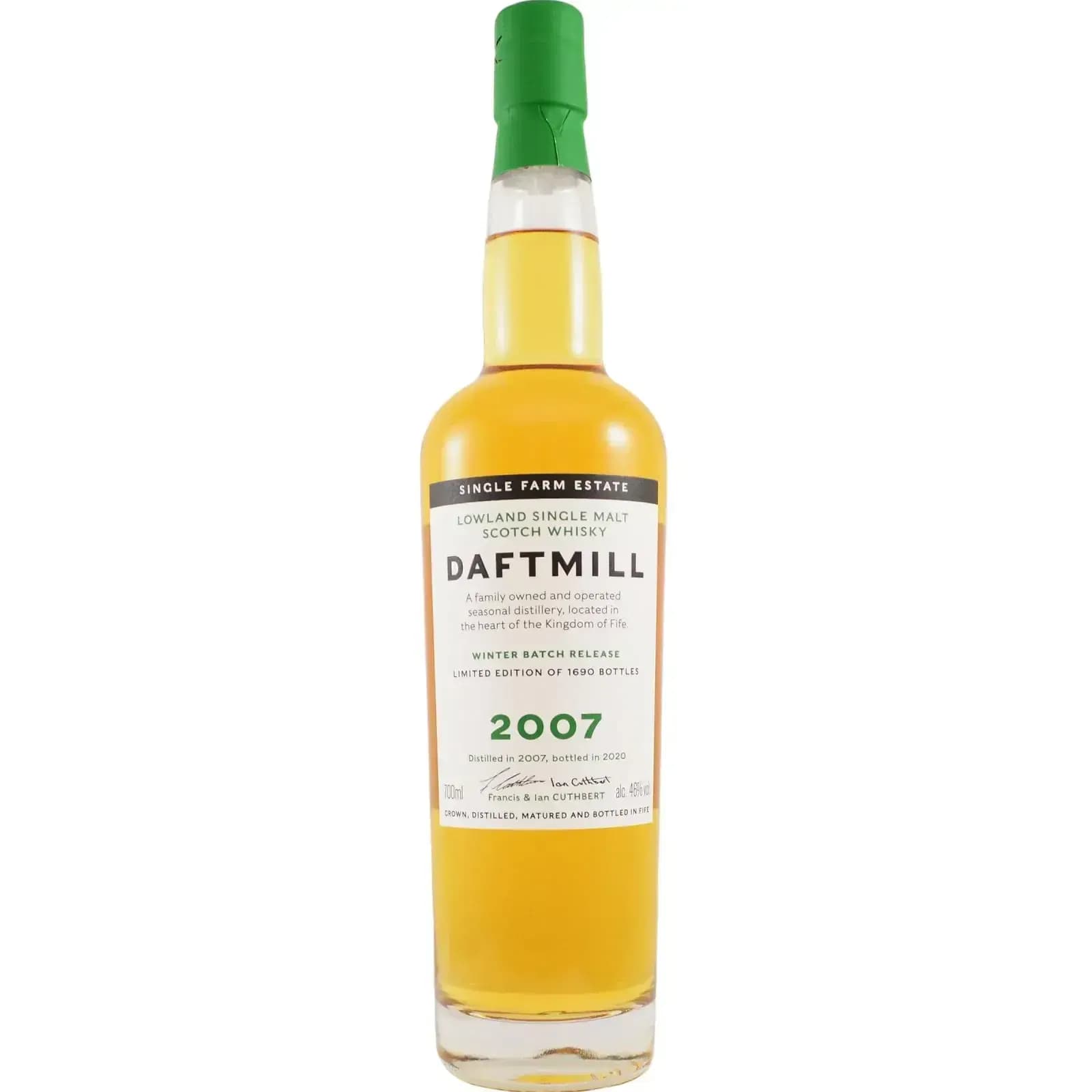 Daftmill 2007 Winter Batch Release (Asia) Cask Nr.40 - 42, 44 - 46/2007