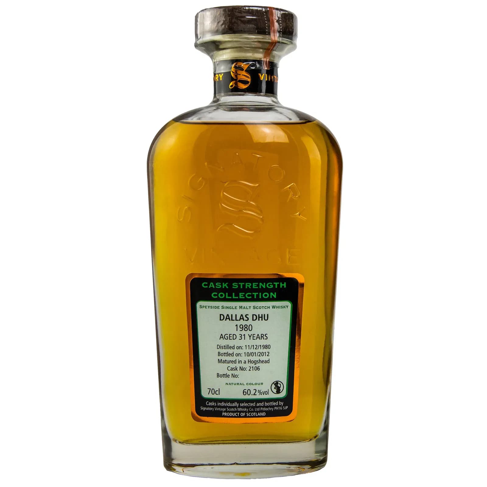 Dallas Dhu 31 Years Old 1980 Cask Strenght Signatory Cask Signatory Vintage 2106
