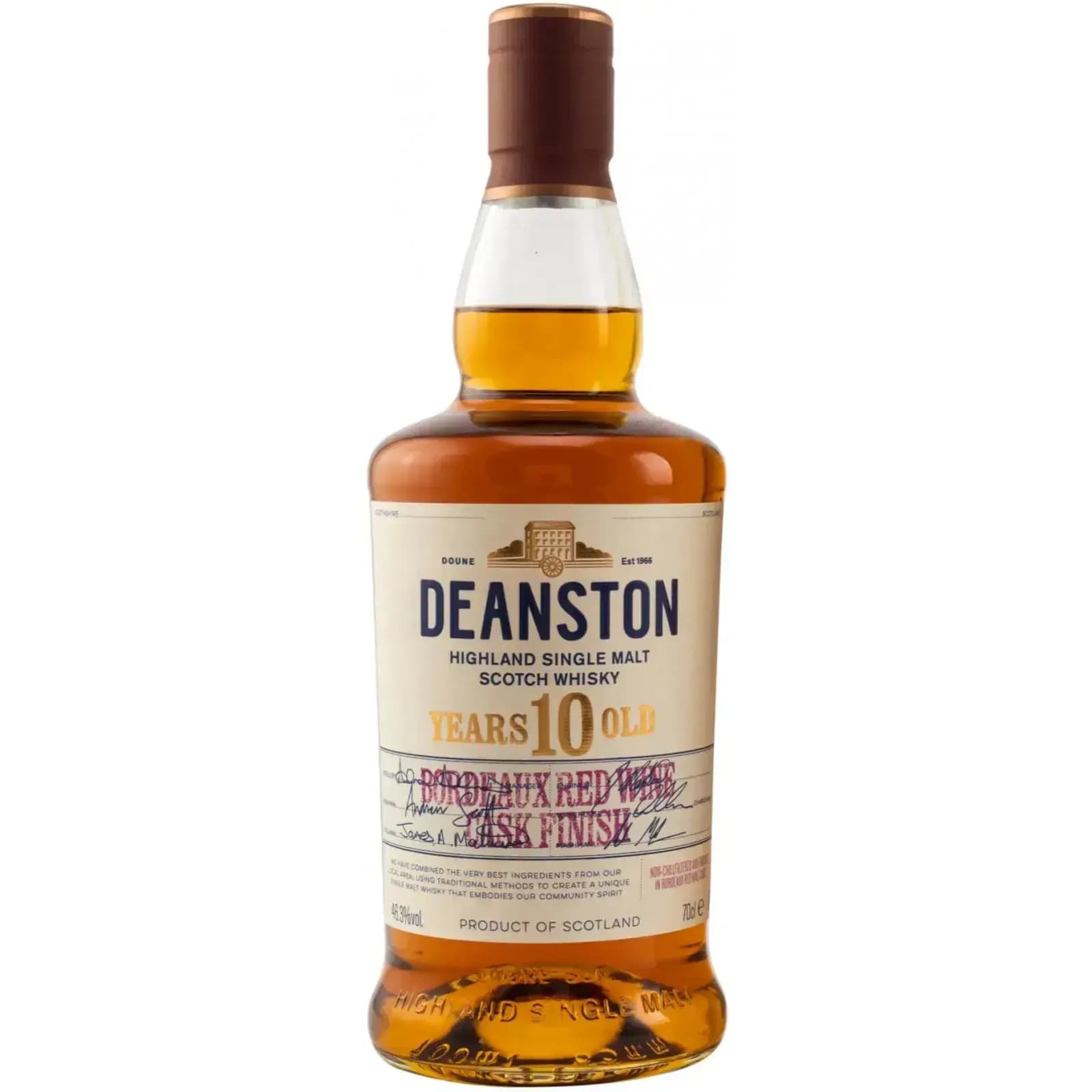 Deanston 10 Years Old Bordeaux Red Wine Cask Finish