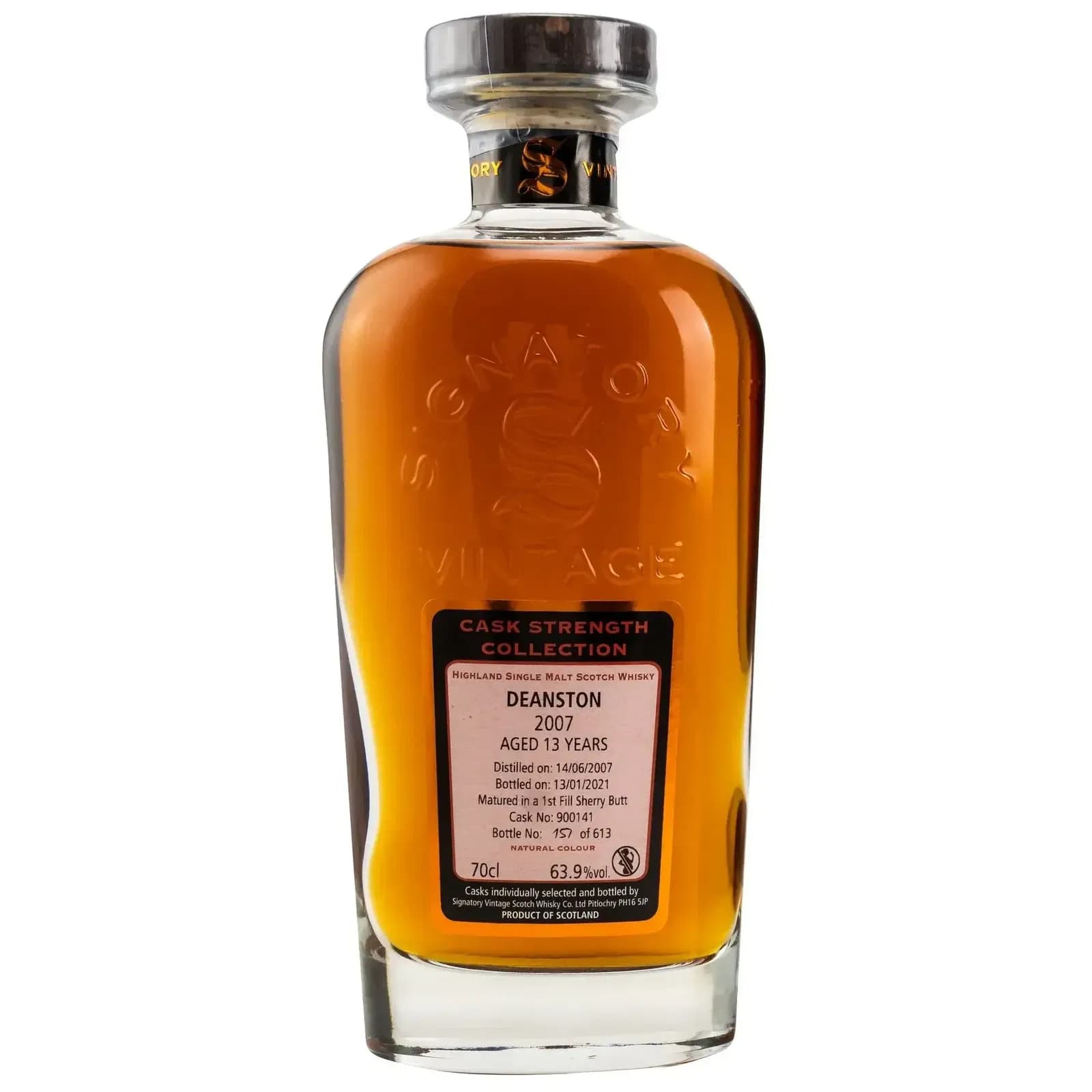 Deanston 13 Years Old 2007 Cask Strength Collection Signatory Vintage 900141