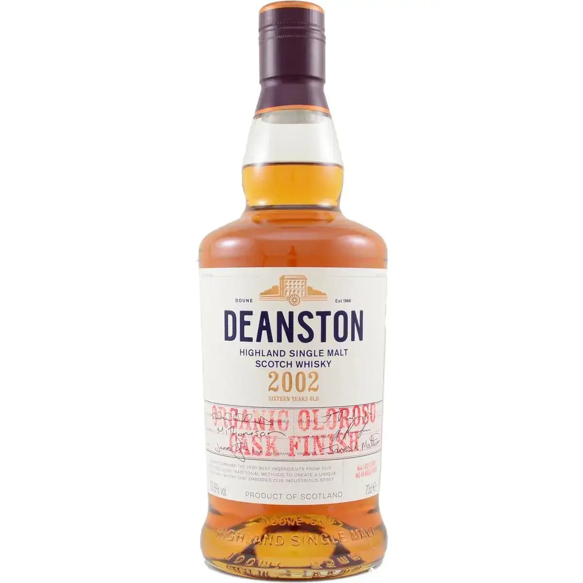 Deanston 16 Years Old 2002 Organic Oloroso Cask Finish