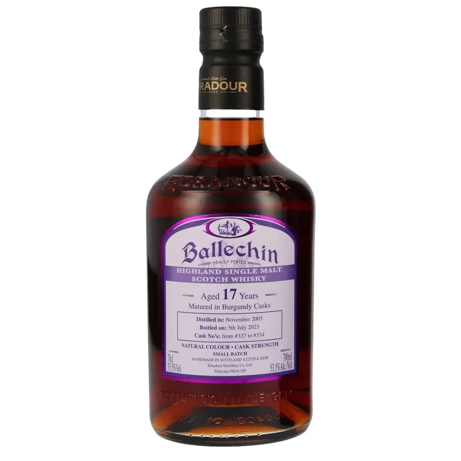 Edradour 17 Years Old 2005 Matured In Burgundy Casks 327-334