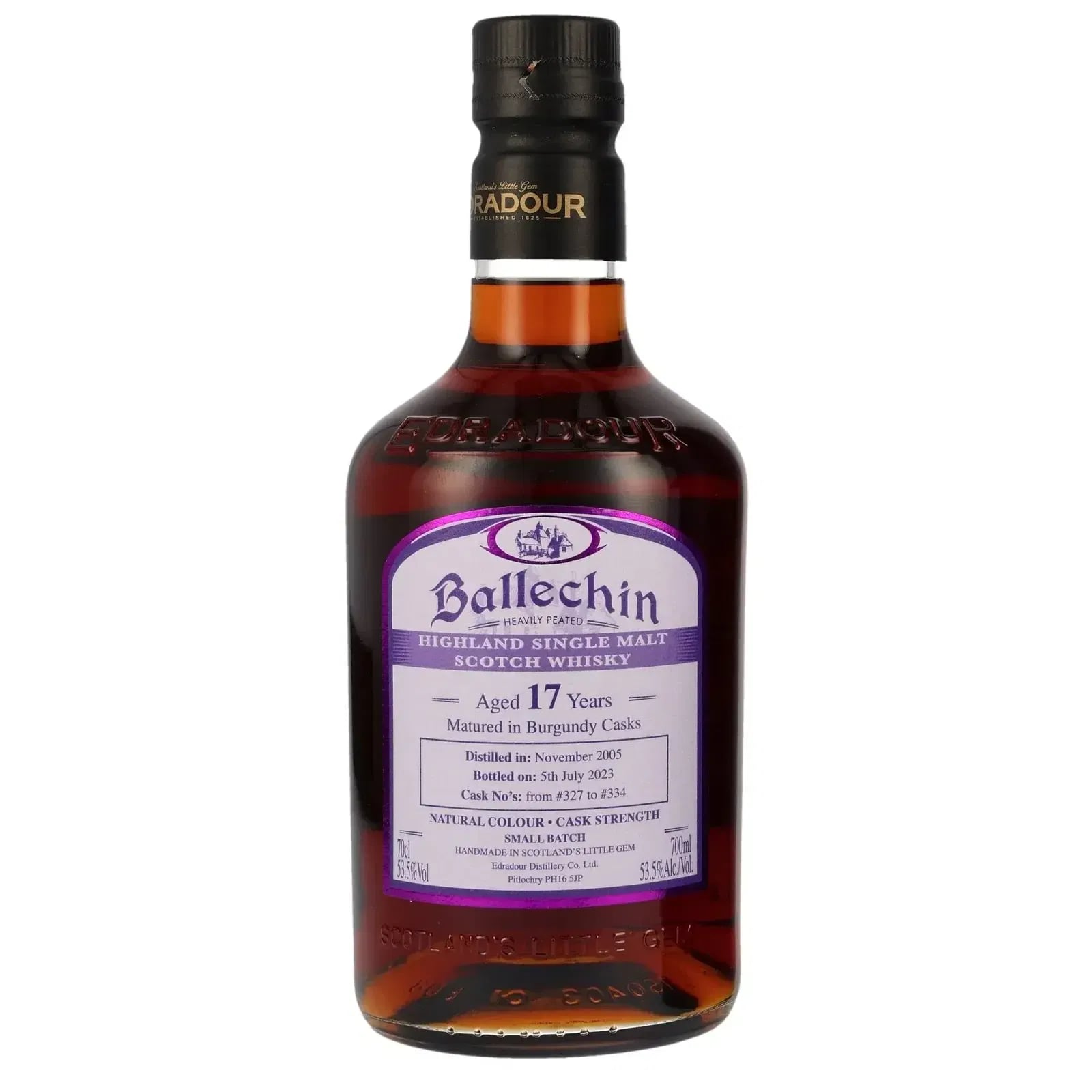 Edradour 17 Years Old 2005 Matured In Burgundy Casks 327-334
