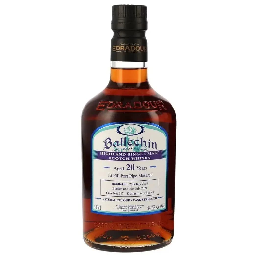 Edradour 20 Years Old 2004 1st Fill Port Pipe Matured 347