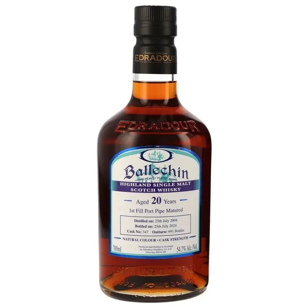 Edradour 20 Years Old 2004 1st Fill Port Pipe Matured 347