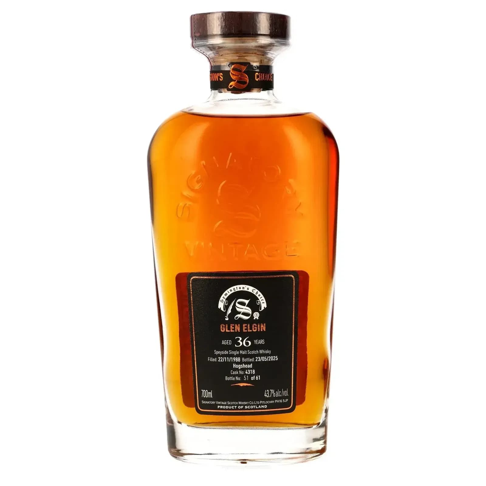 Glen Elgin 36 Years Old 1988 Cask Strength Collection Symington’s Choice Signatory Vintage 4318