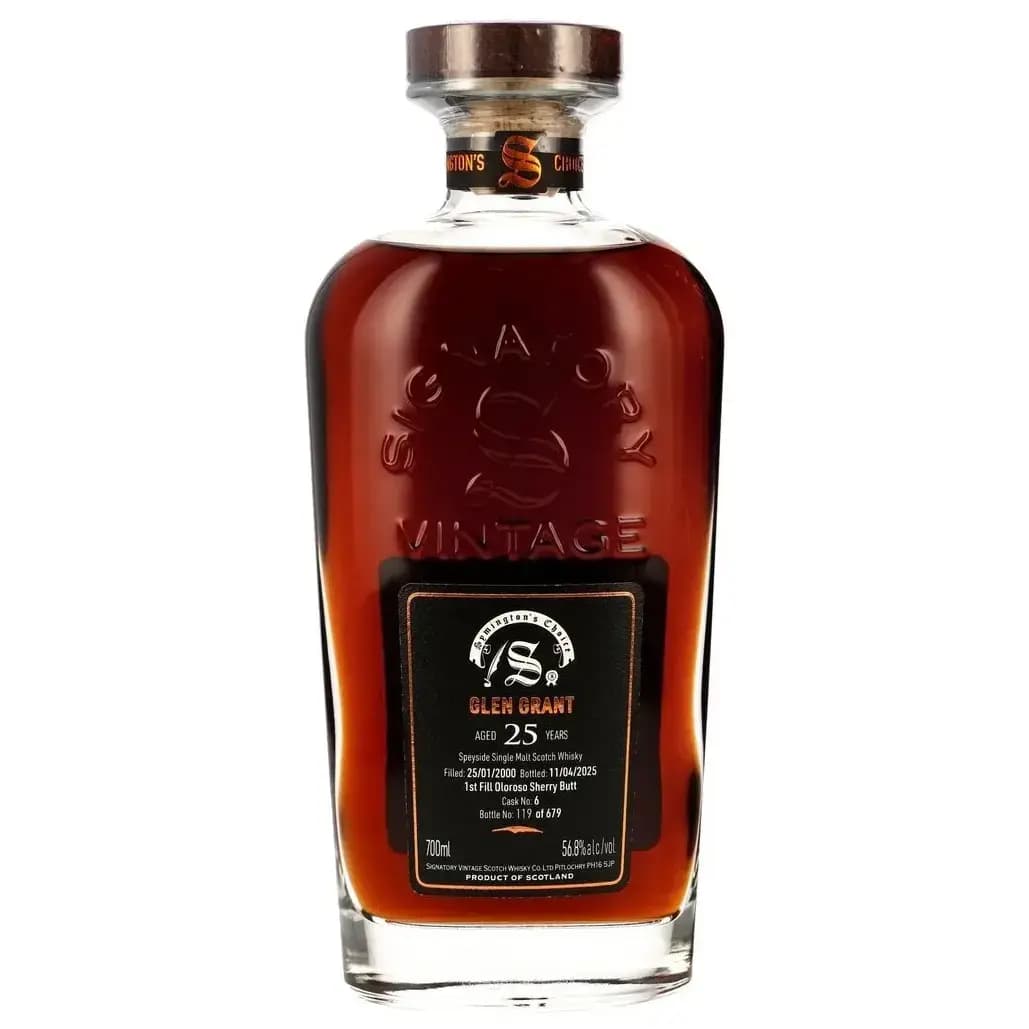 Glen Grant 25 Years Old 2000 Cask Strength Collection Symington’s Choice Signatory Vintage 6