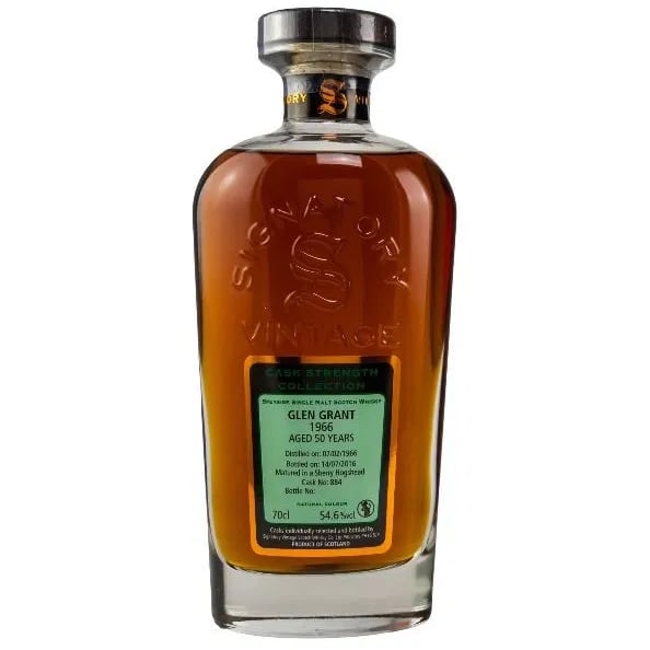 Glen Grant 50 Years Old 1966 Sherry Hogshead Signature Rare Release Signatory Vintage