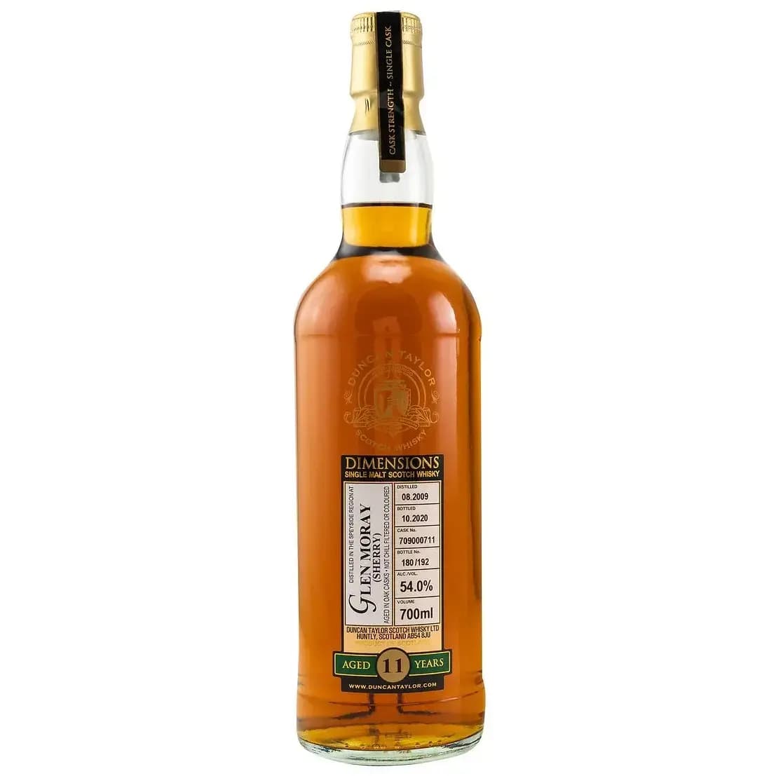 Glen Moray 11 Years Old 2009 Dimensions Duncan Taylor 709000711