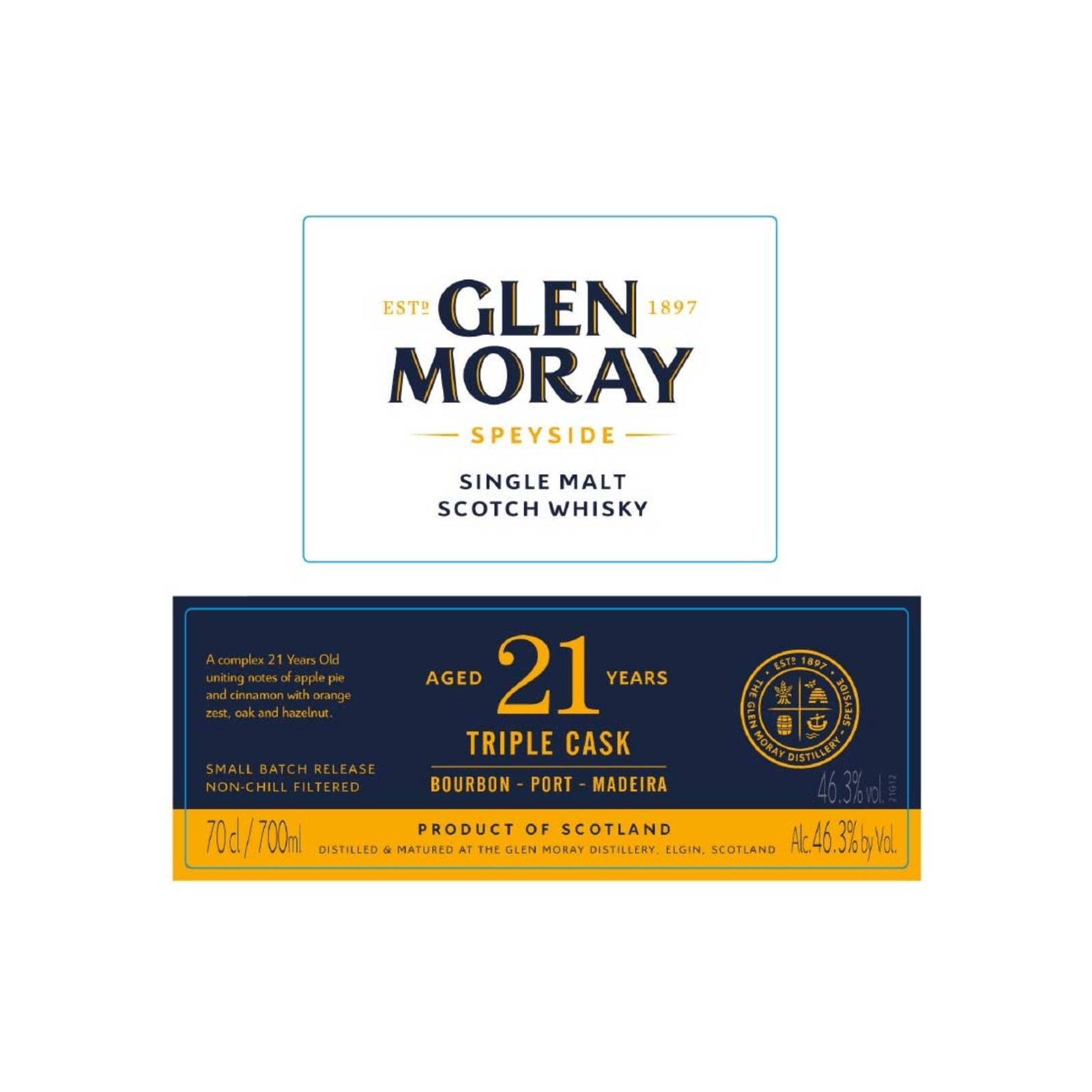 Glen Moray 21 Years Old Old Triple Cask
