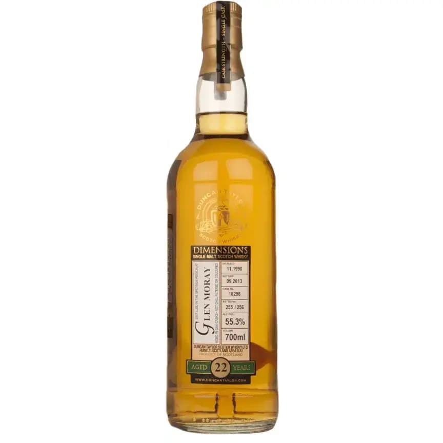 Glen Moray 22 Years Old 1990 Dimensions Duncan Taylor 10298