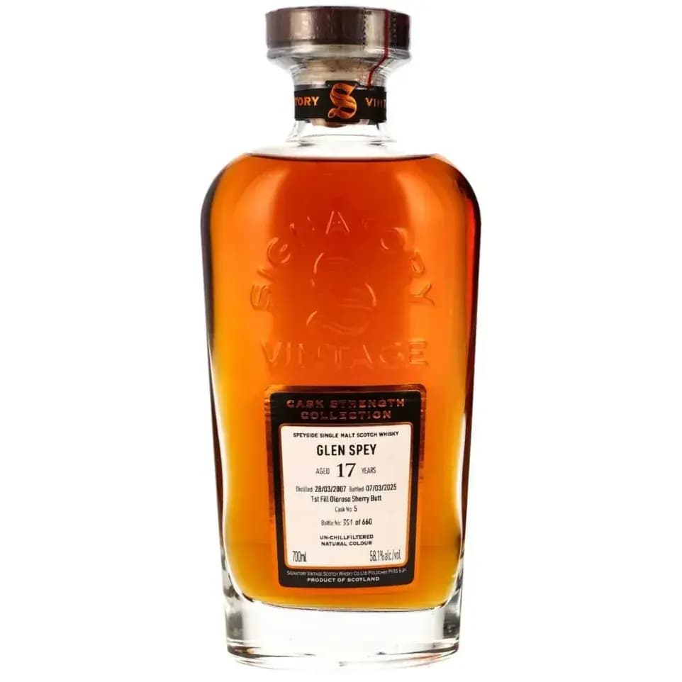 Glen Spey 17 Years Cask Strength Collection- Old Signatory Vintage Speyside