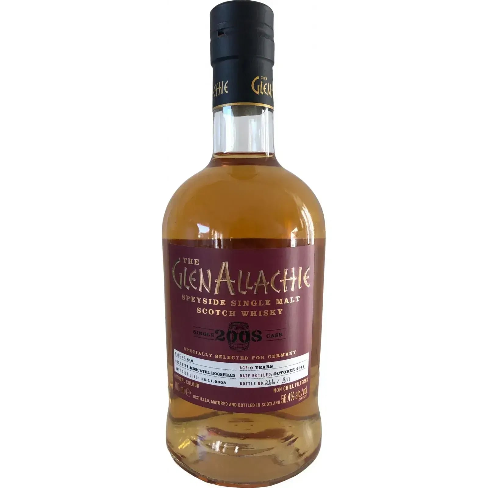 Glenallachie 10 Years Old 2008 Single Cask Cask Nr.408