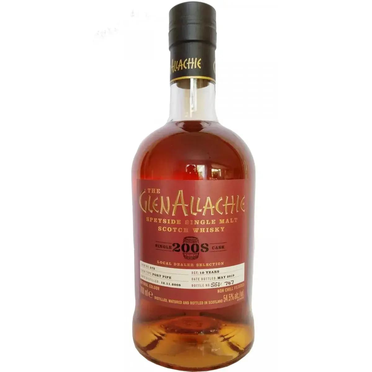 Glenallachie 10 Years Old 2008 Single Cask Cask Nr.575