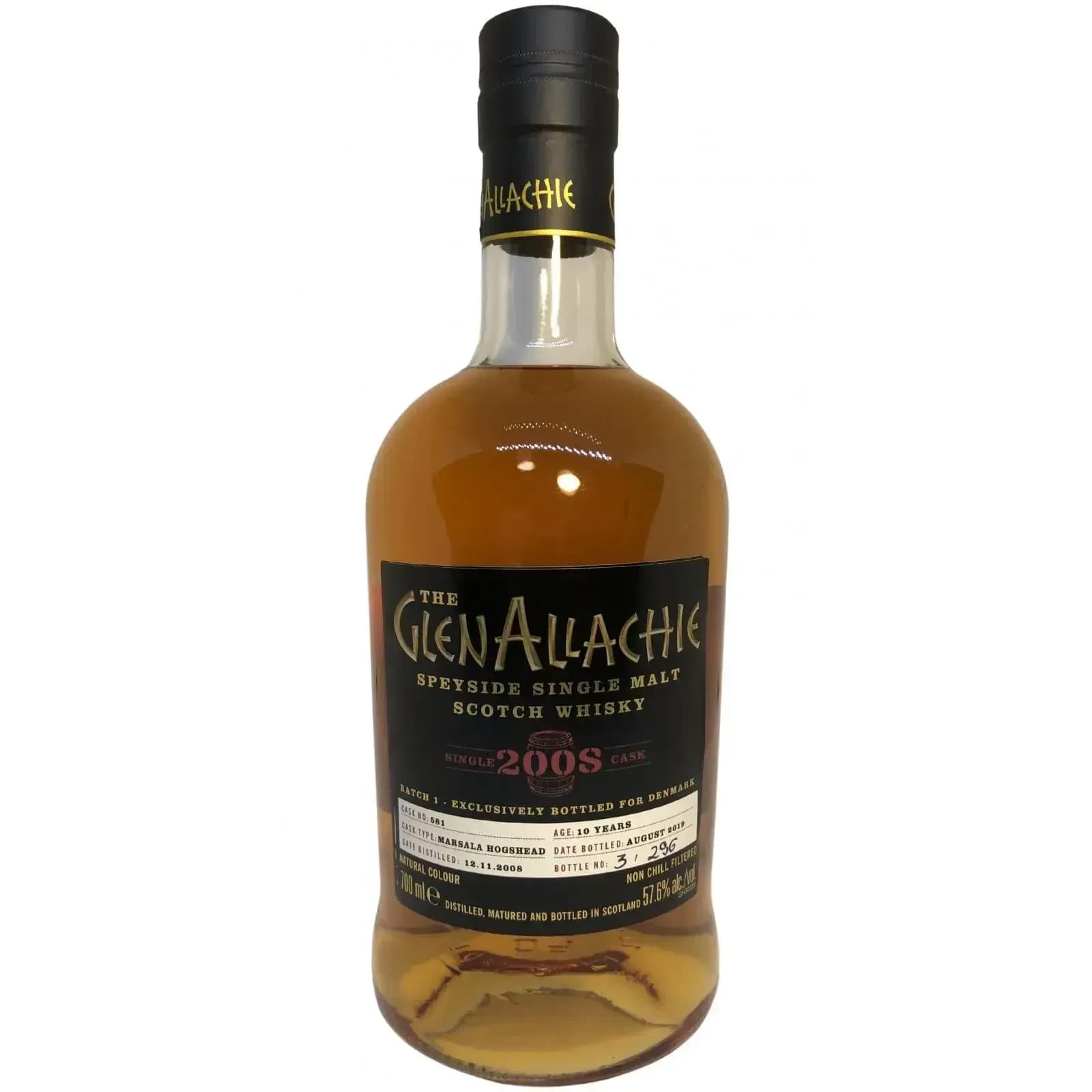 Glenallachie 10 Years Old 2008 Single Cask Cask Nr.581
