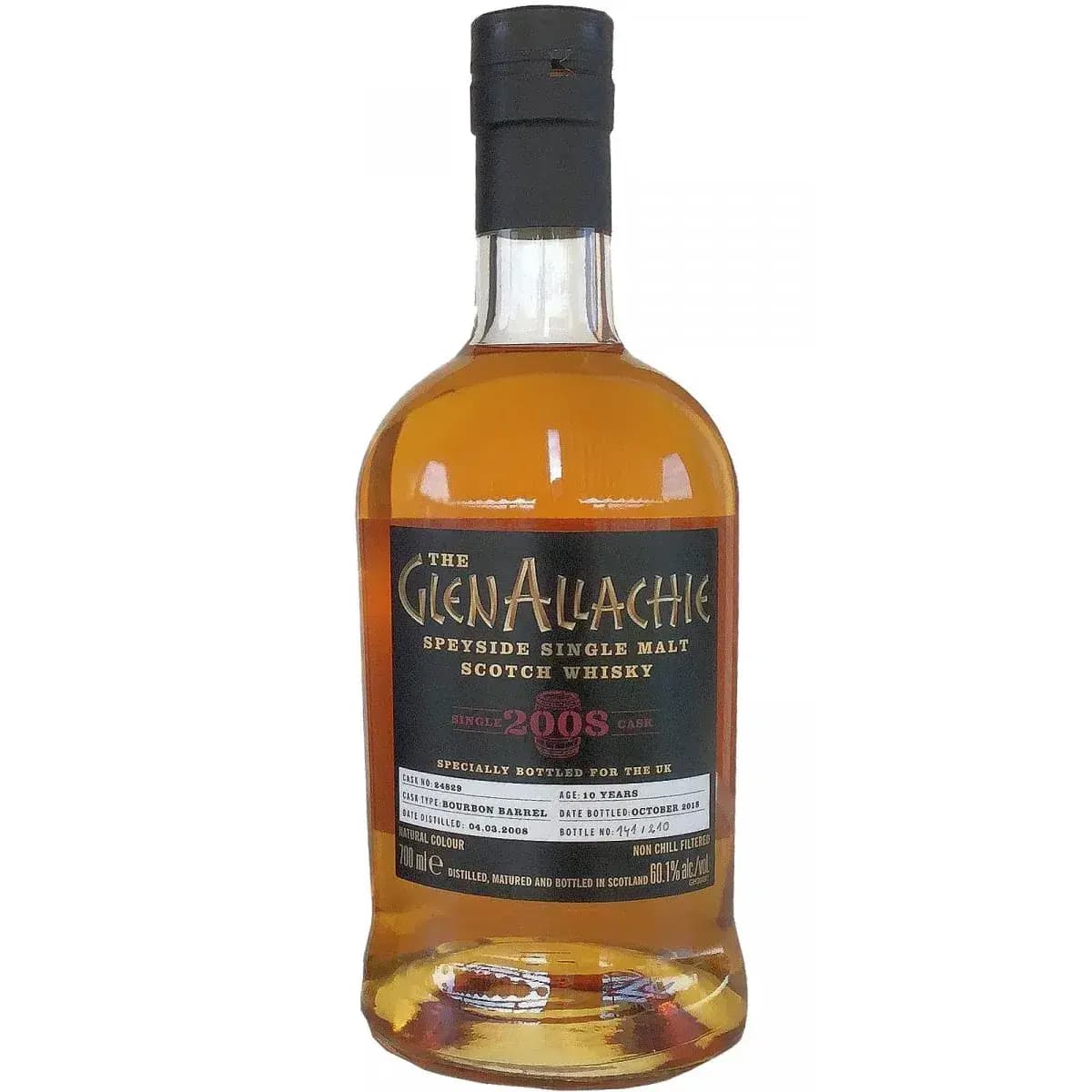 Glenallachie 10 Years Old 2008 Single Cask For Uk - Batch 1 Cask Nr.24829