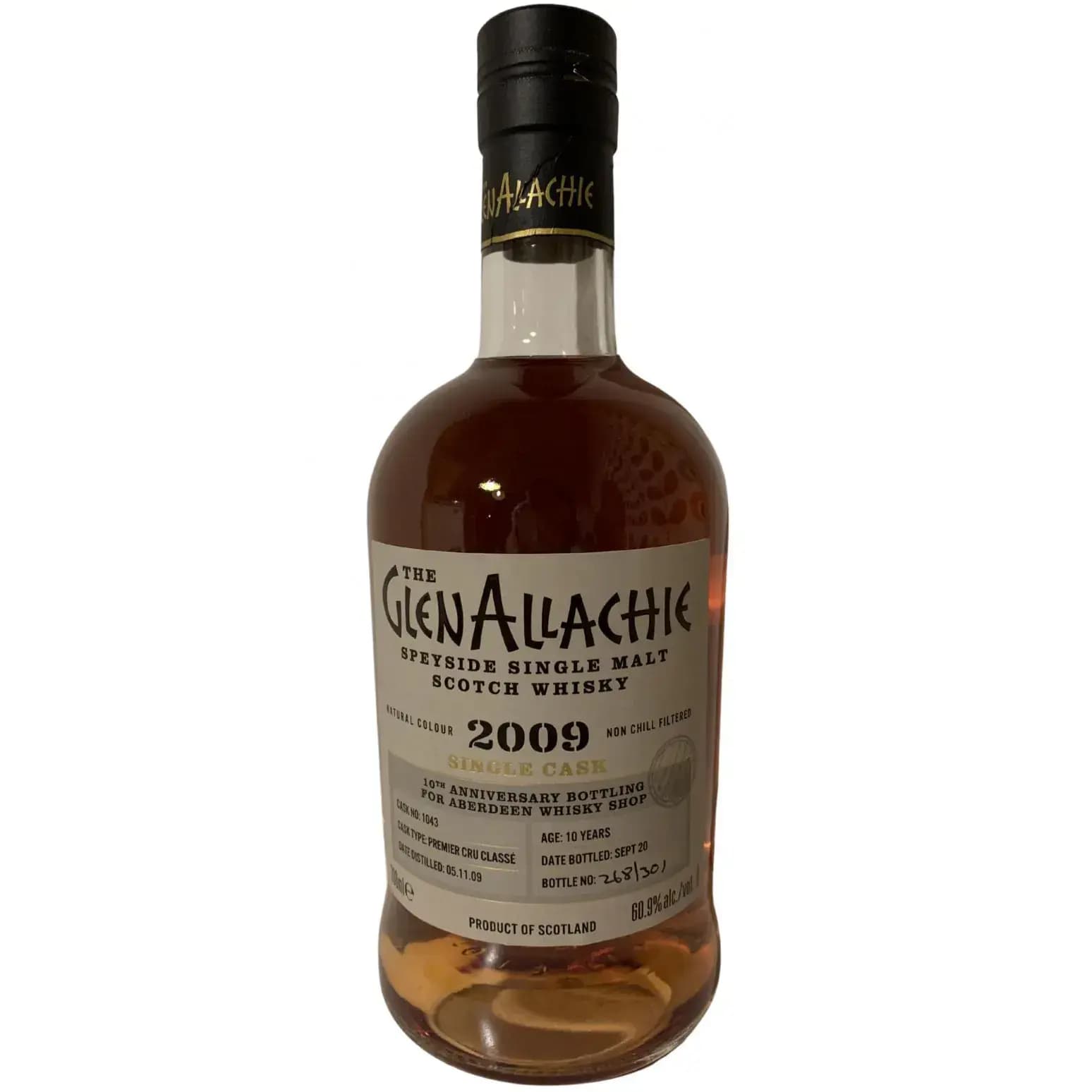 Glenallachie 10 Years Old 2009 Single Cask Cask Nr.1043
