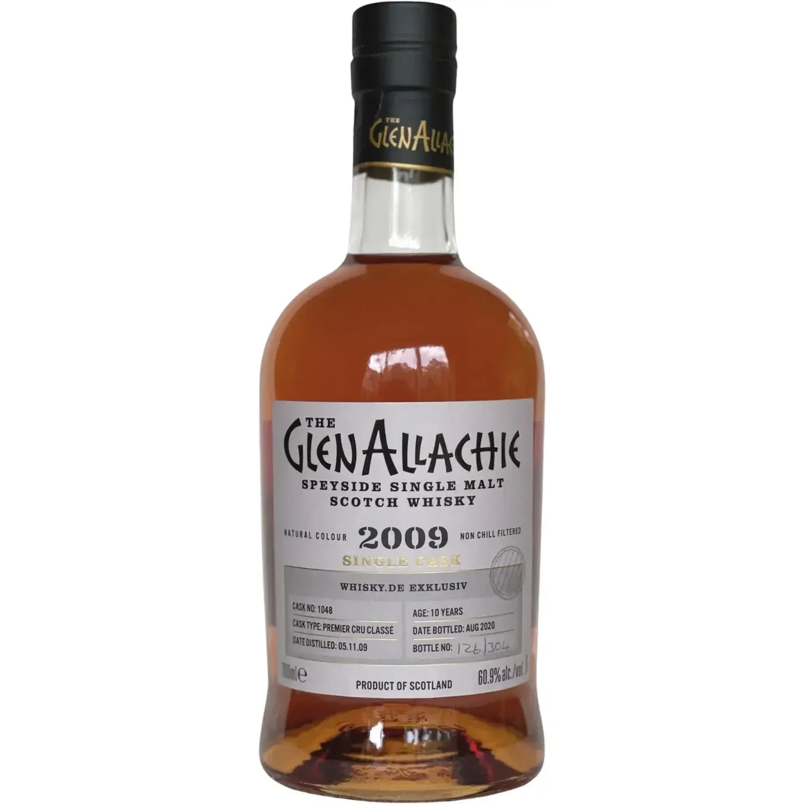 Glenallachie 10 Years Old 2009 Single Cask Cask Nr.1048