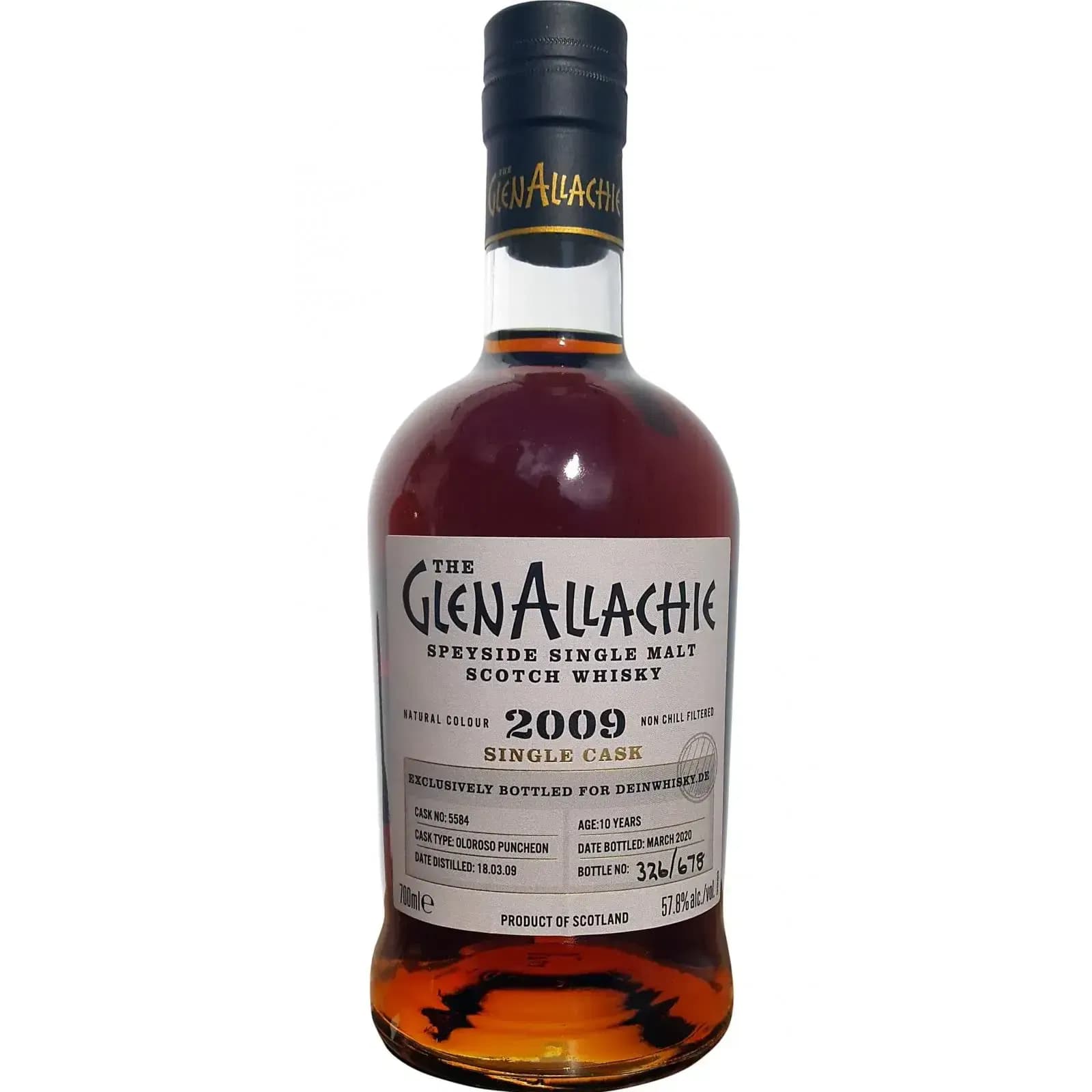 Glenallachie 10 Years Old 2009 Single Cask Cask Nr.5584