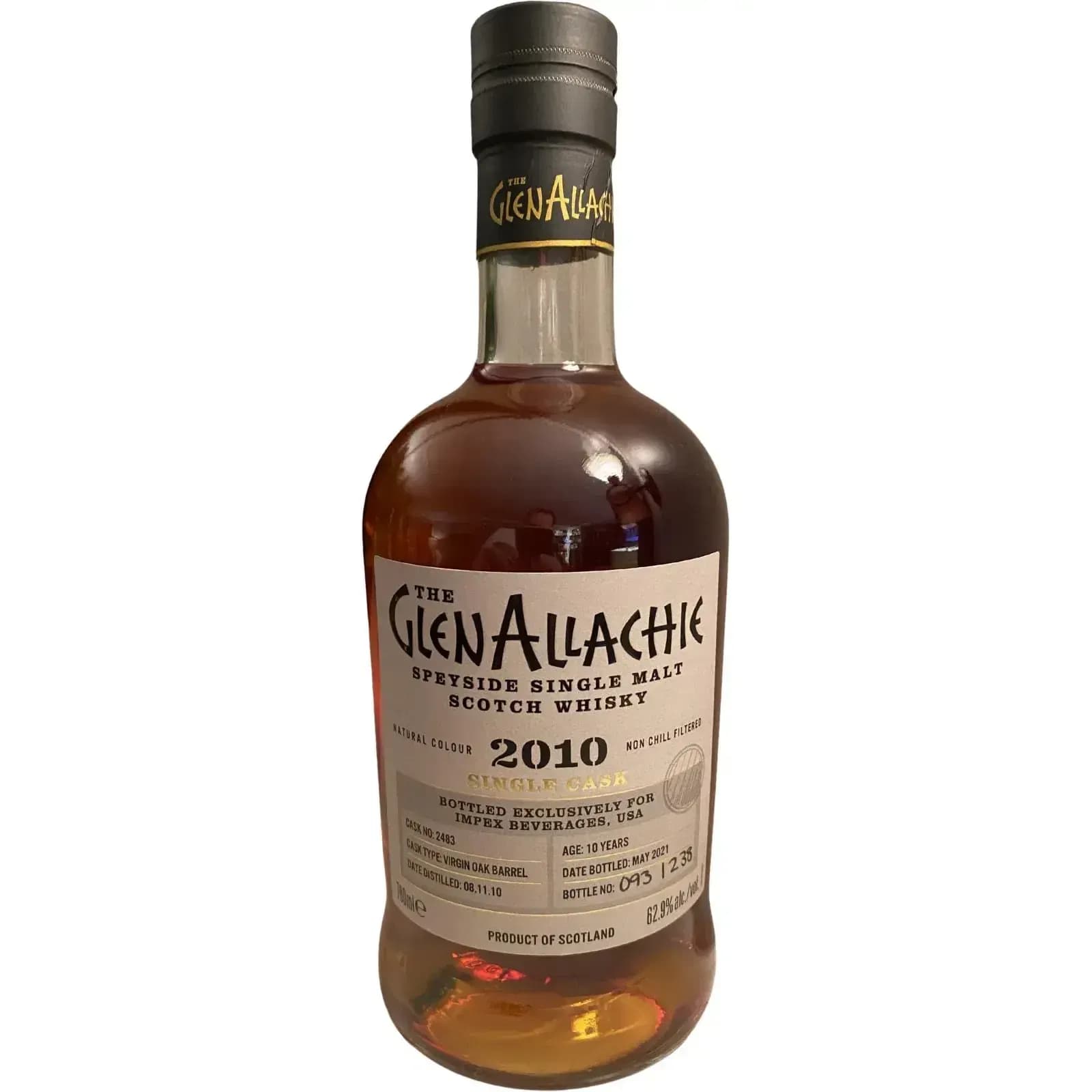 Glenallachie 10 Years Old 2010 Single Cask Cask Nr.2483