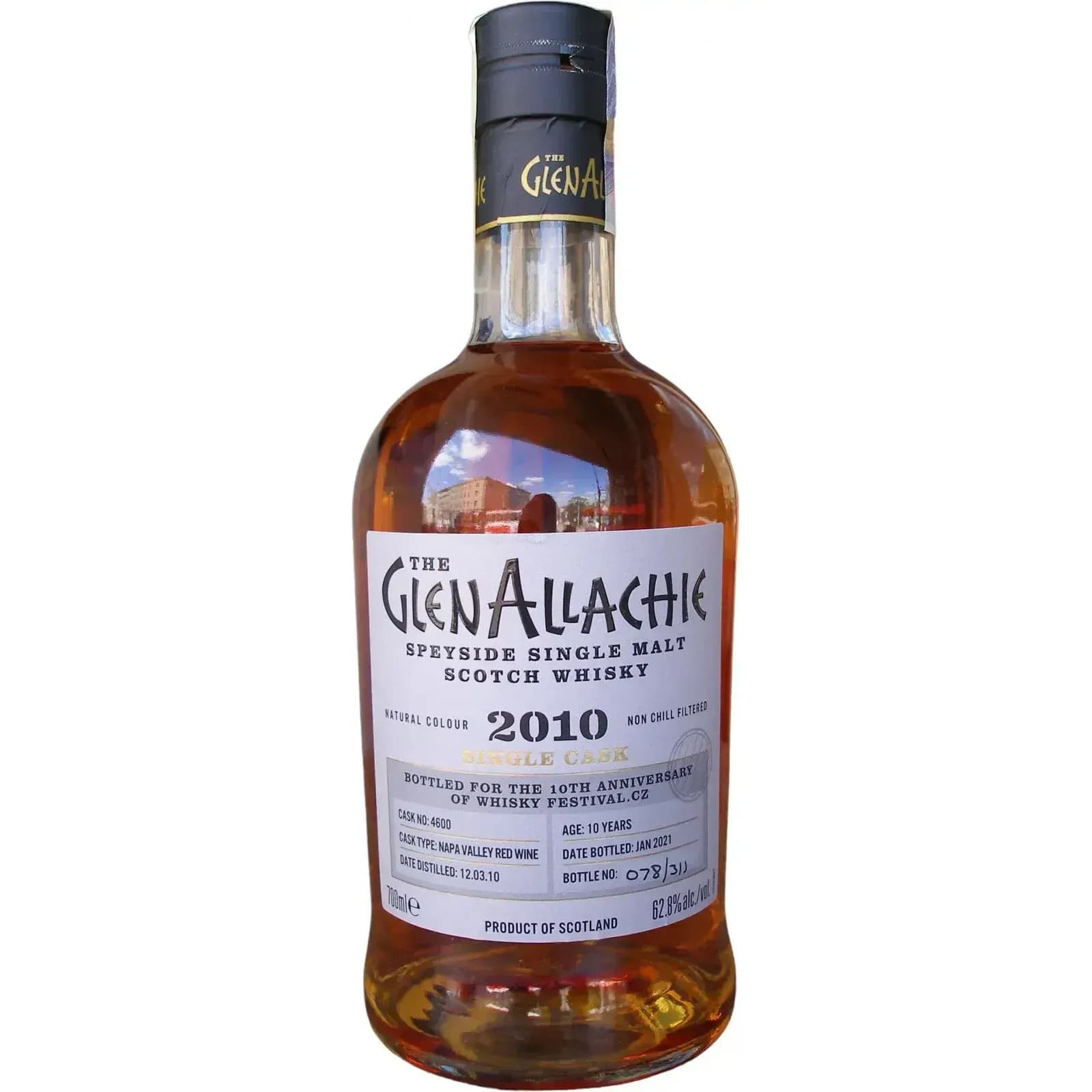 Glenallachie 10 Years Old 2010 Single Cask Cask Nr.4600