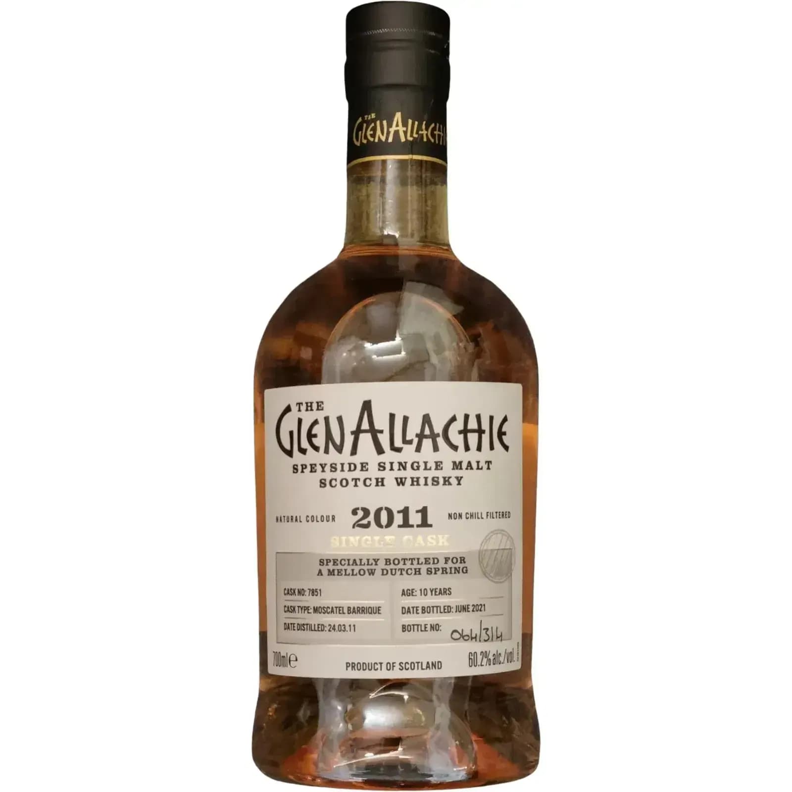 Glenallachie 10 Years Old 2011 A Mellow Dutch Spring Cask Nr.7851