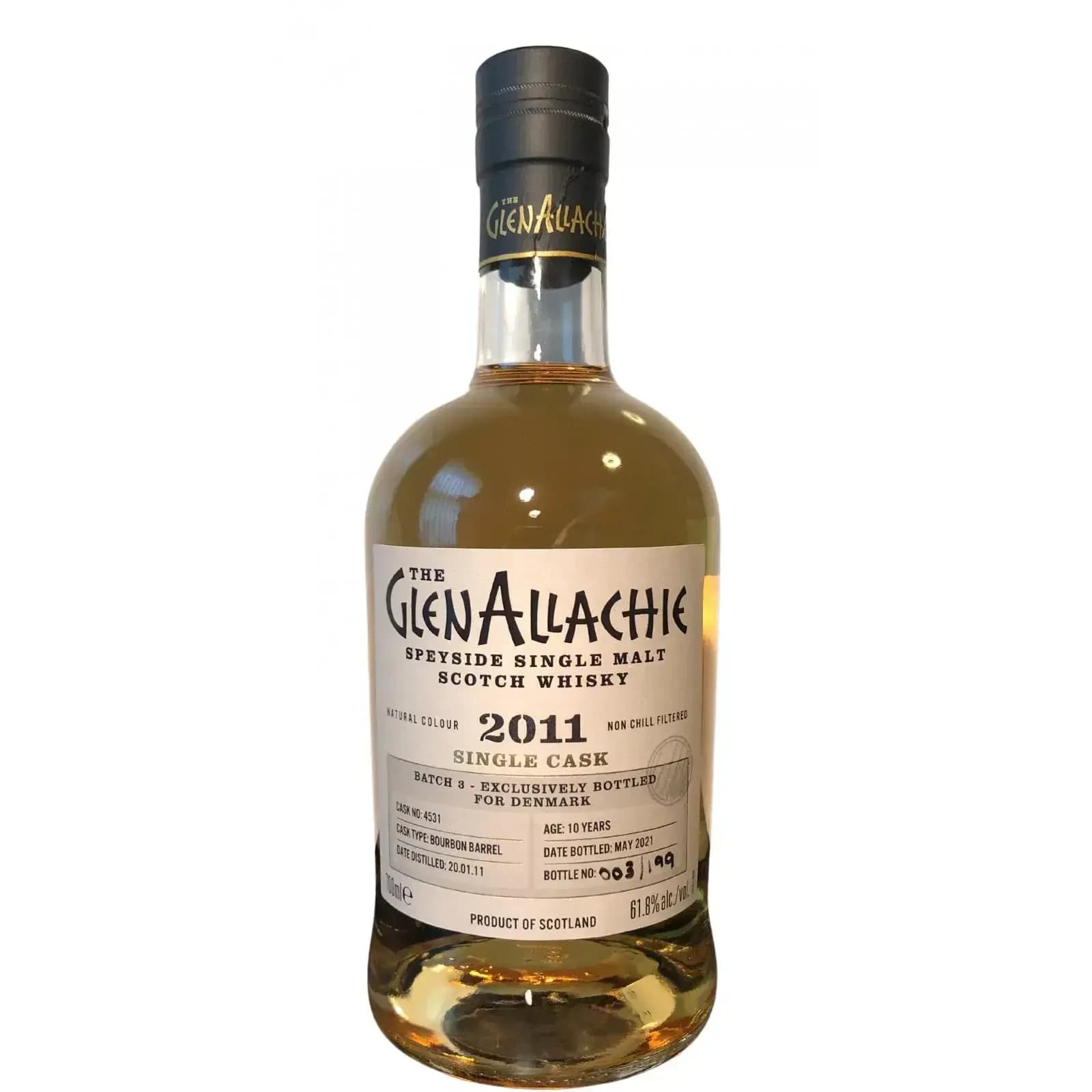 Glenallachie 10 Years Old 2011 Single Cask Cask Nr.4531