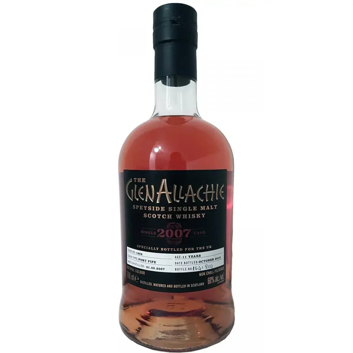 Glenallachie 11 Years Old 2007 Single Cask For Uk - Batch 1 Cask Nr.1856