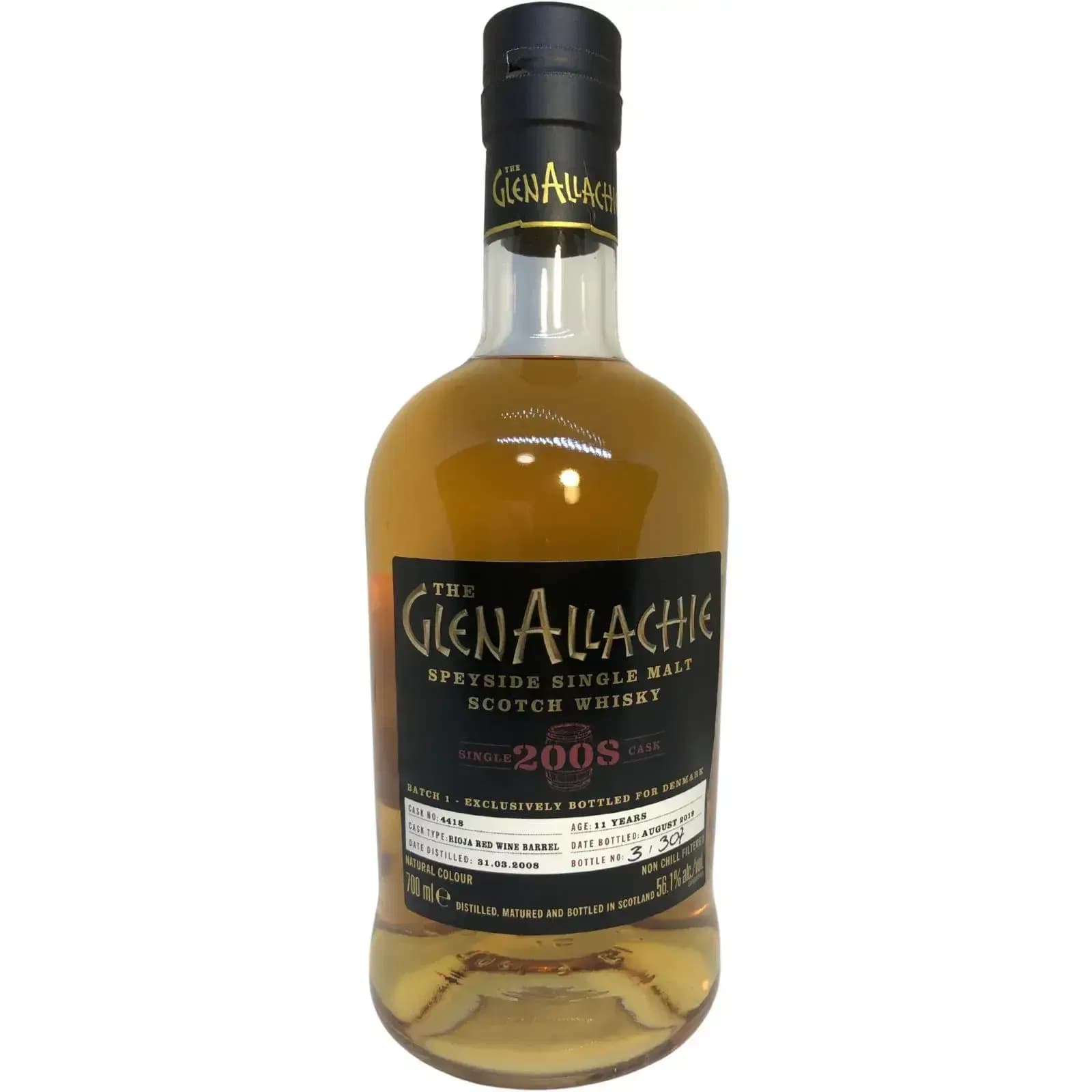 Glenallachie 11 Years Old 2008 Single Cask Cask Nr.4418