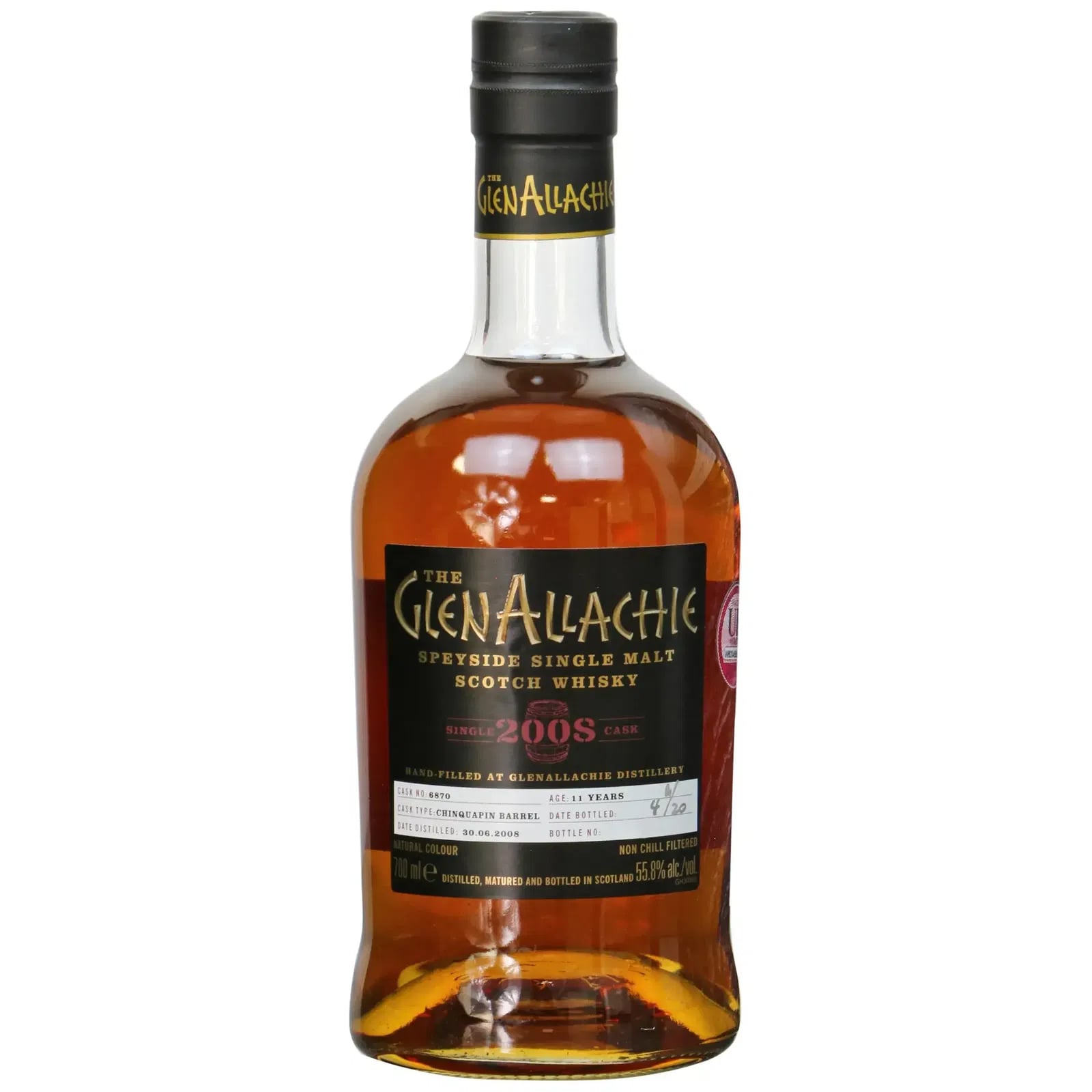 Glenallachie 11 Years Old 2008 Single Cask Cask Nr.6870