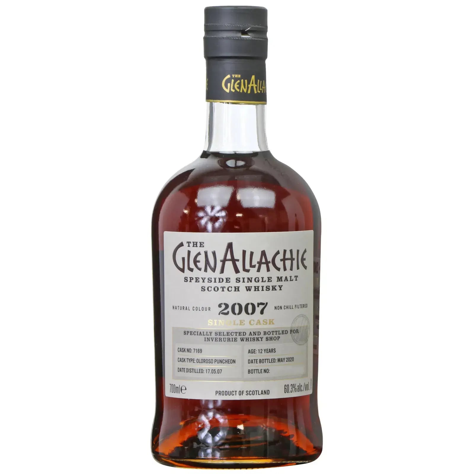 Glenallachie 12 Years Old 2007 Single Cask Cask Nr.7169