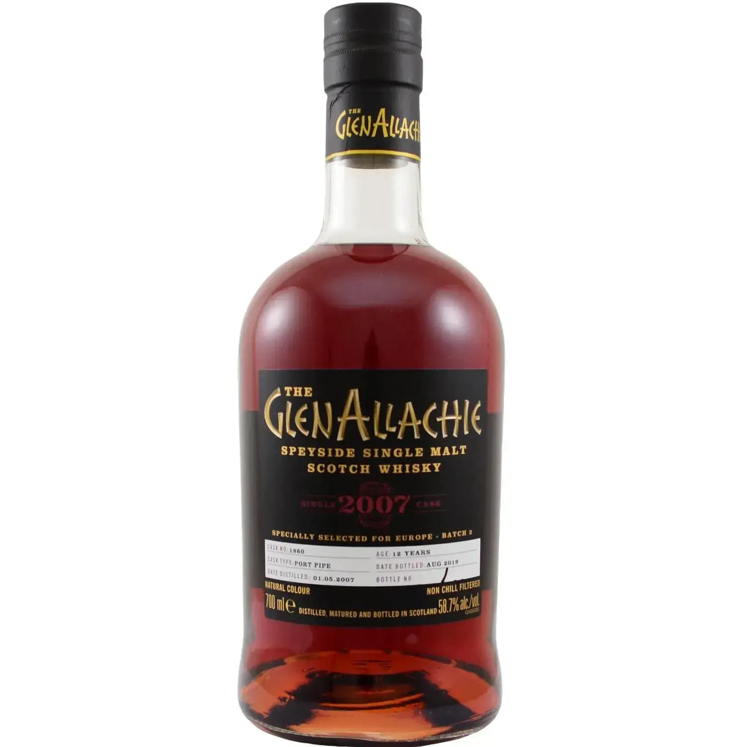 Glenallachie 12 Years Old 2007 Single Cask For Europe - Batch 2 Cask Nr.1860