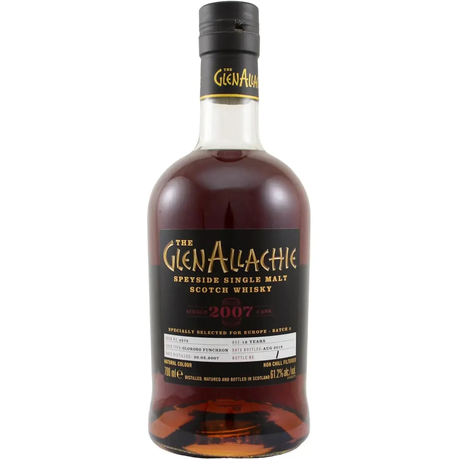 Glenallachie 12 Years Old 2007 Single Cask For Europe - Batch 2 Cask Nr.4573