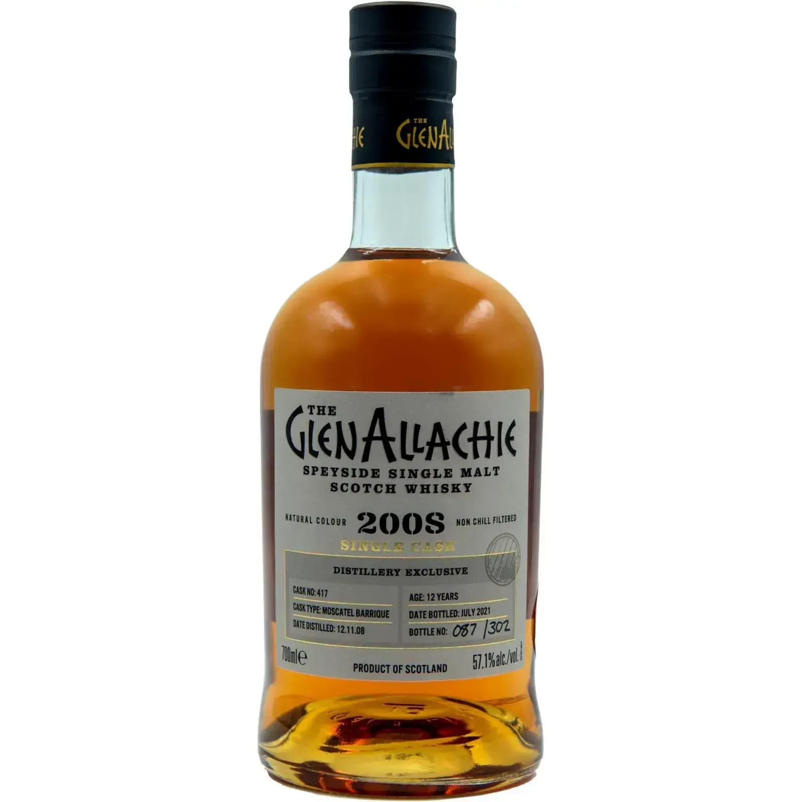 Glenallachie 12 Years Old 2008 Single Cask Cask Nr.417