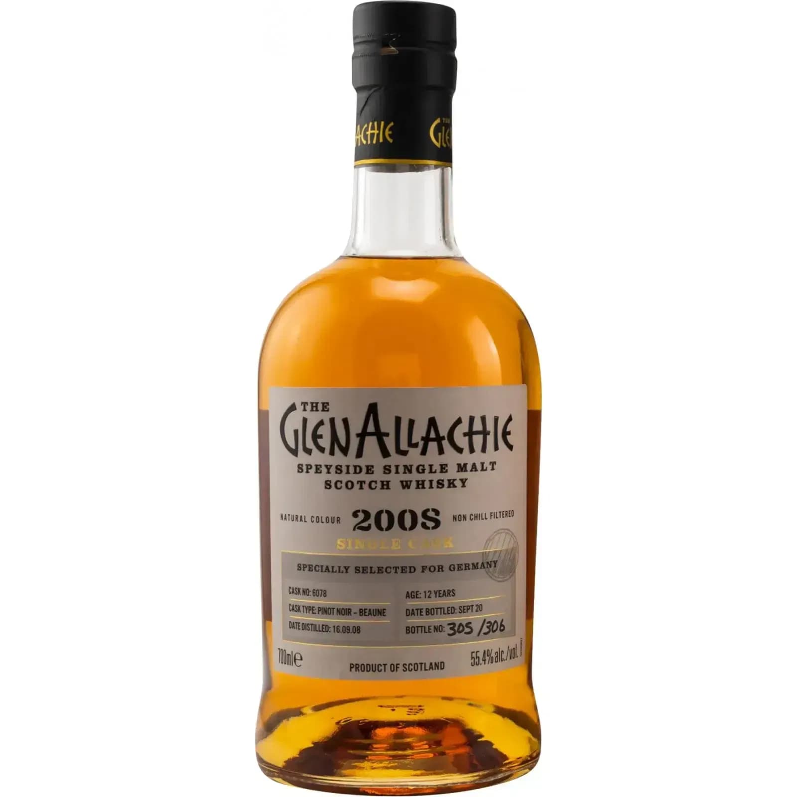 Glenallachie 12 Years Old 2008 Single Cask Cask Nr.6078