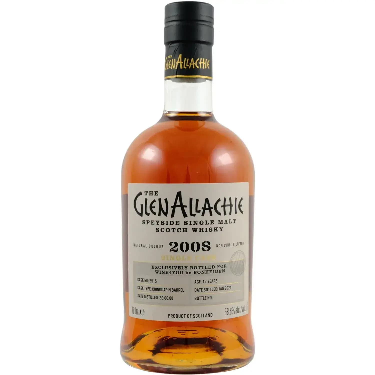 Glenallachie 12 Years Old 2008 Single Cask Cask Nr.6915