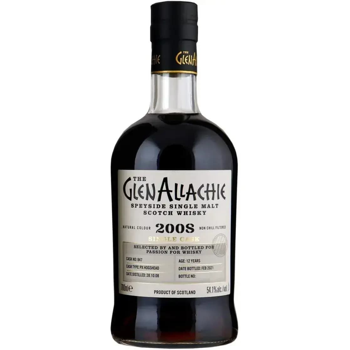 Glenallachie 12 Years Old 2008 Single Cask Cask Nr.847
