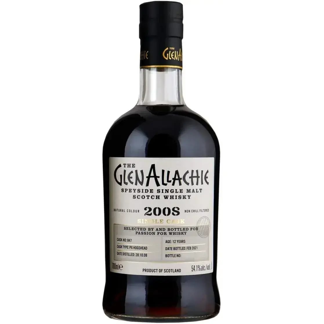 Glenallachie 12 Years Old 2008 Single Cask Cask Nr.847