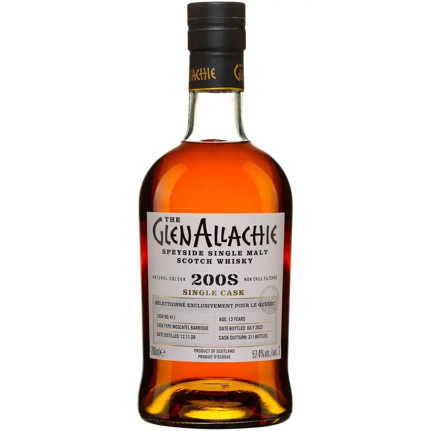 Glenallachie 13 Years Old 2008 Single Cask Cask Nr.411