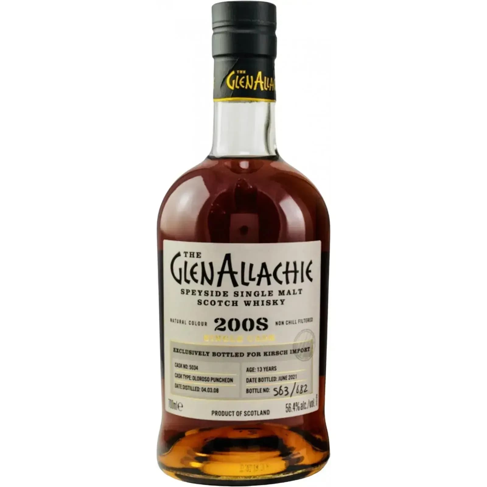 Glenallachie 13 Years Old 2008 Single Cask Cask Nr.5034