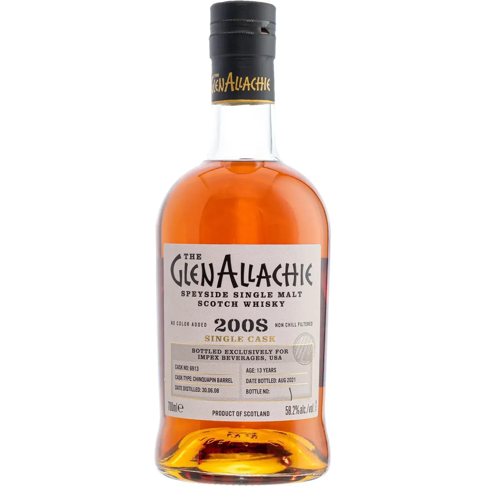 Glenallachie 13 Years Old 2008 Single Cask Cask Nr.6913