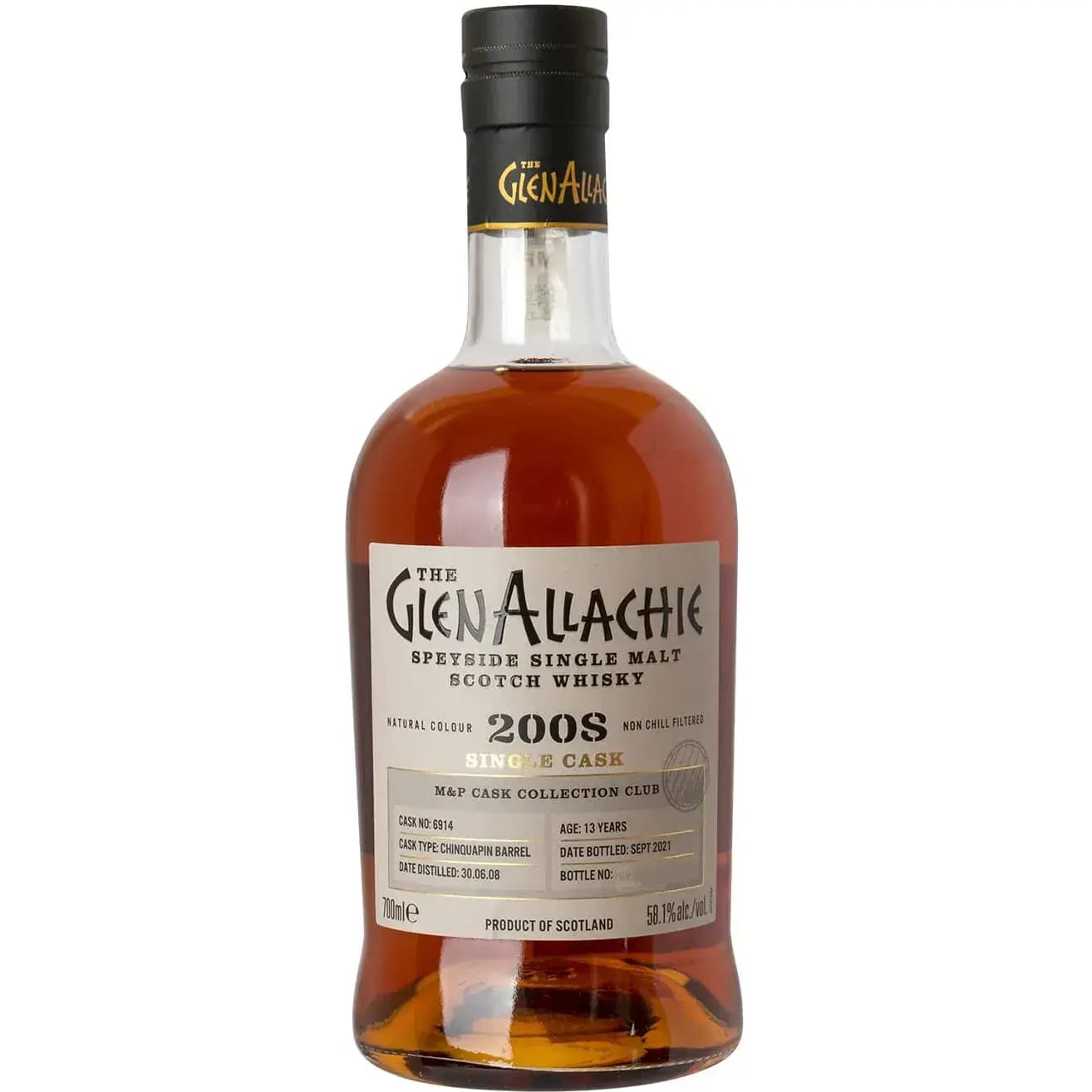 Glenallachie 13 Years Old 2008 Single Cask Cask Nr.6914