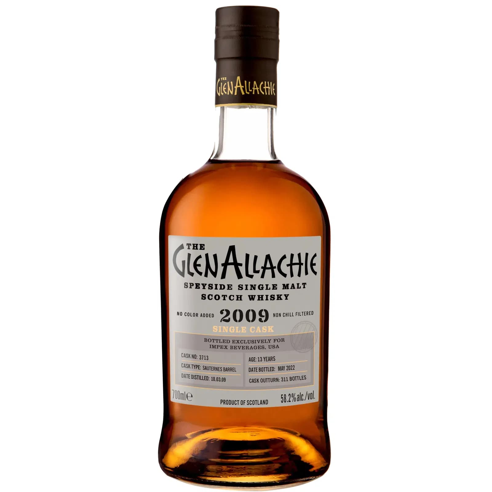 Glenallachie 13 Years Old 2009 Single Cask Cask Nr.3713