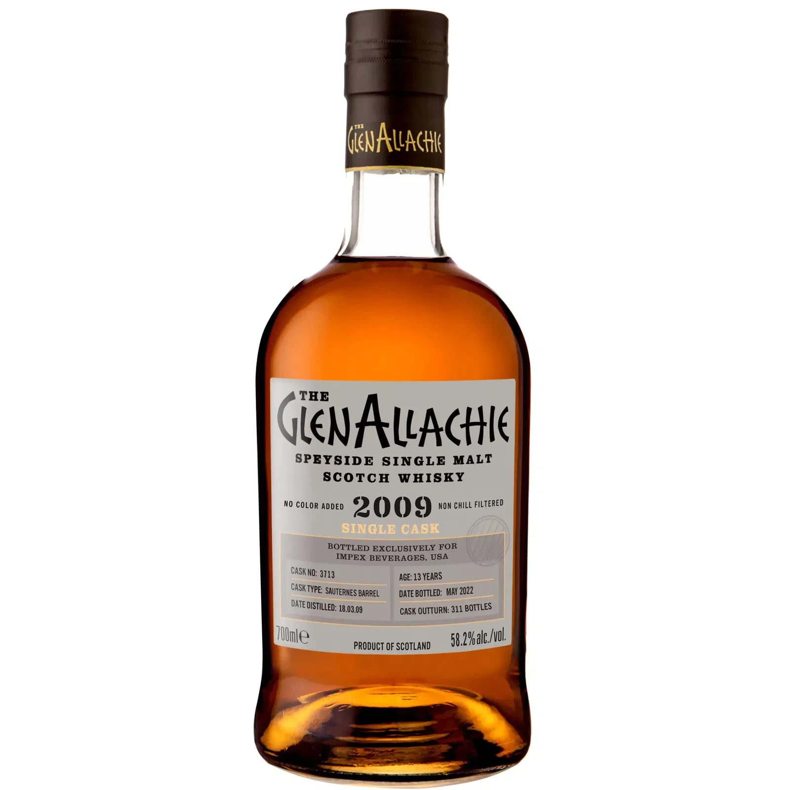 Glenallachie 13 Years Old 2009 Single Cask Cask Nr.3713
