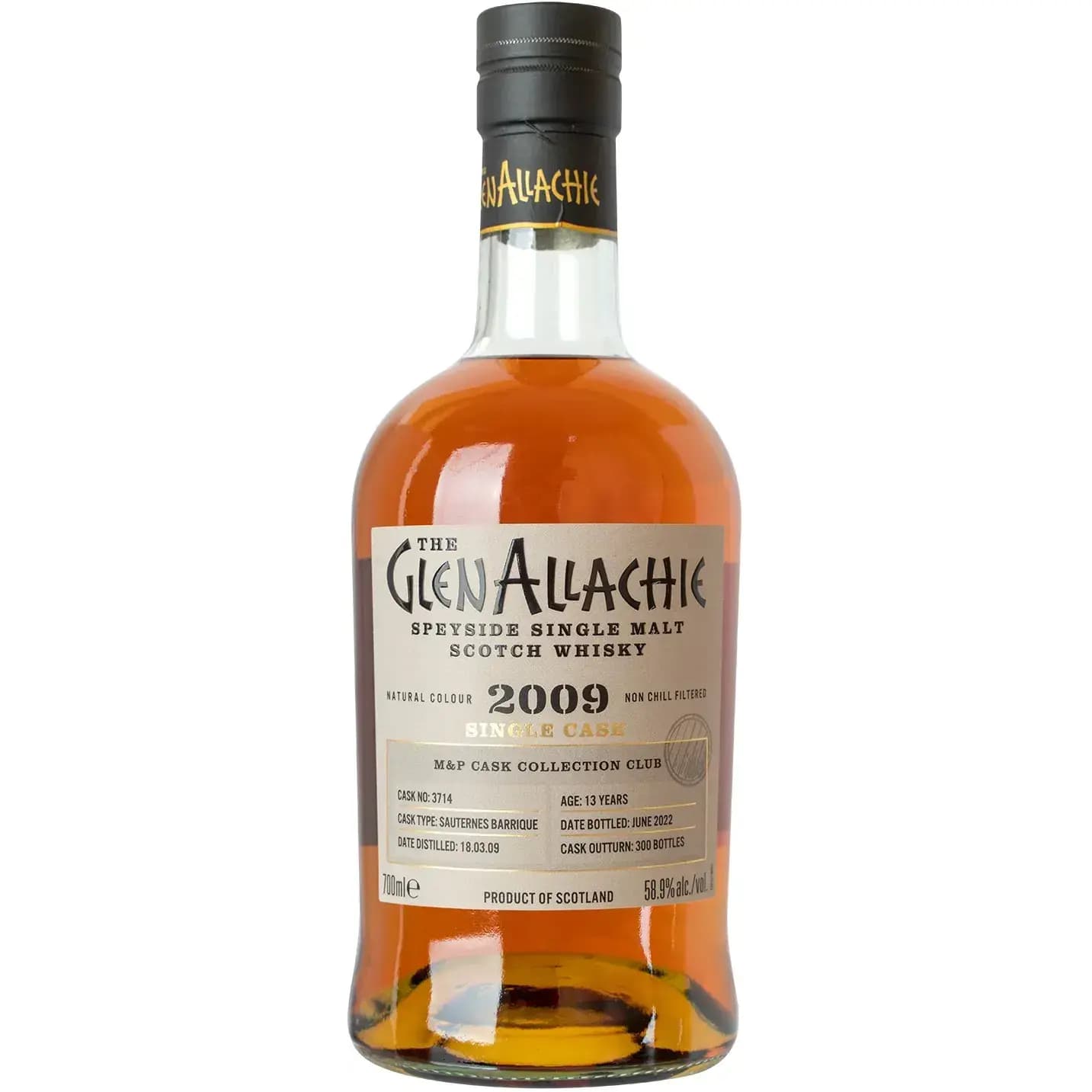 Glenallachie 13 Years Old 2009 Single Cask Cask Nr.3714