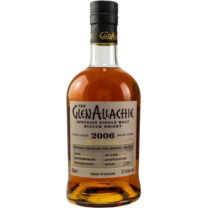 Glenallachie 15 Years Old 2006 Single Cask Cask Nr.1846