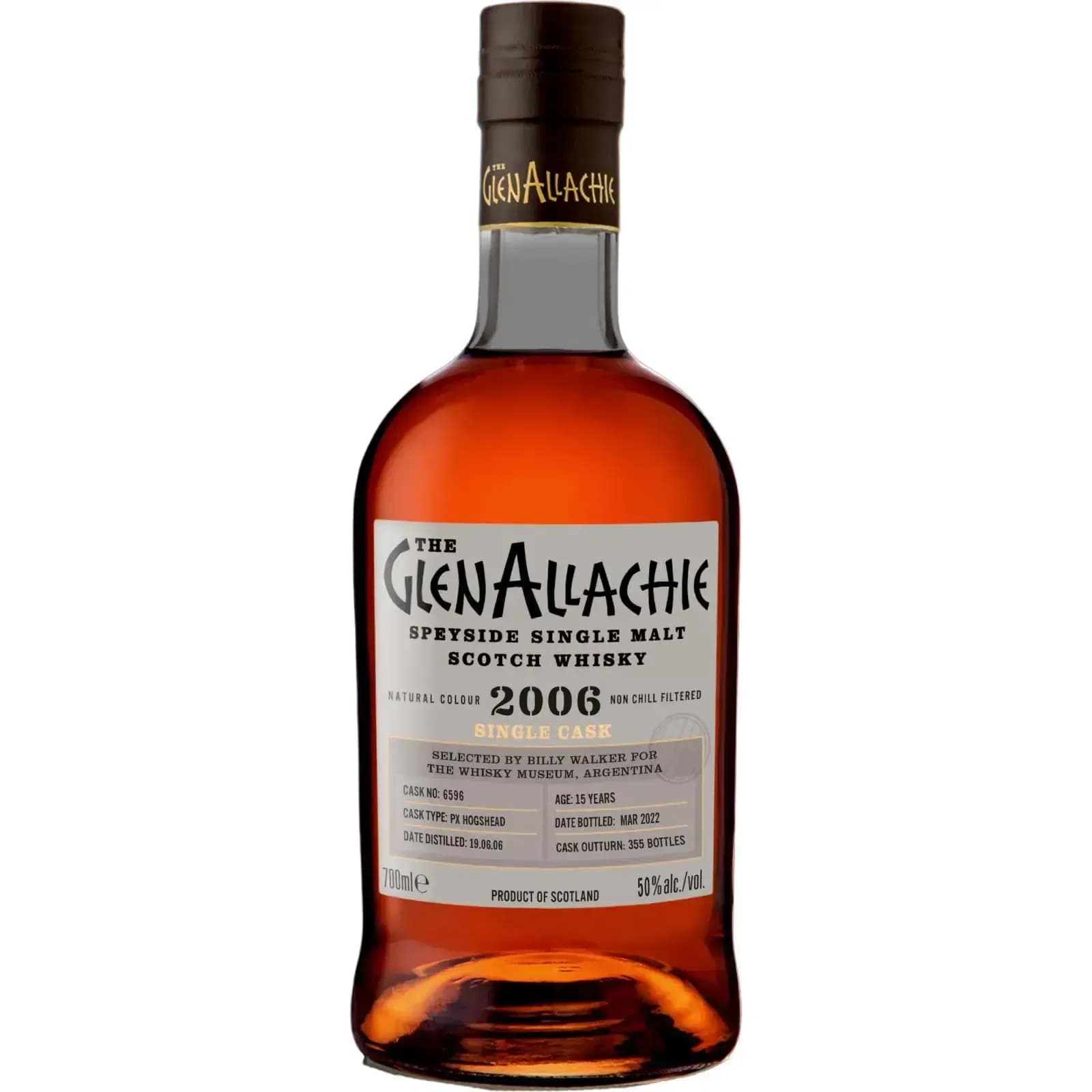 Glenallachie 15 Years Old 2006 Single Cask Cask Nr.6596